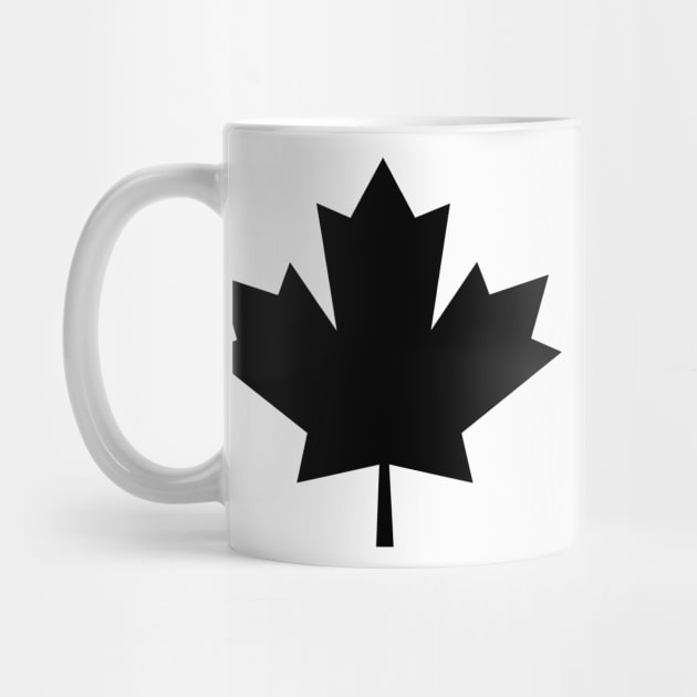 Black Canadian Maple Leaf by TRNCreative